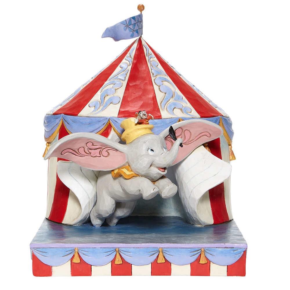 Disney Traditions Jim Shore Dumbo Flying out of Tent Figure 