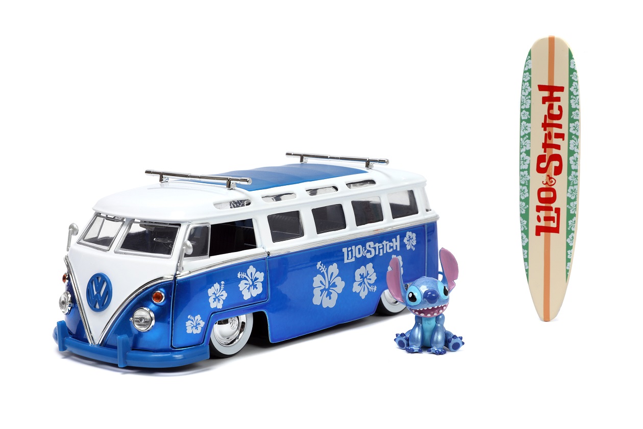 Disney's Lilo & Stitch 1:24 Volkswagen T1 Bus Die-Cast Vehicle w/ Stitch Figure 