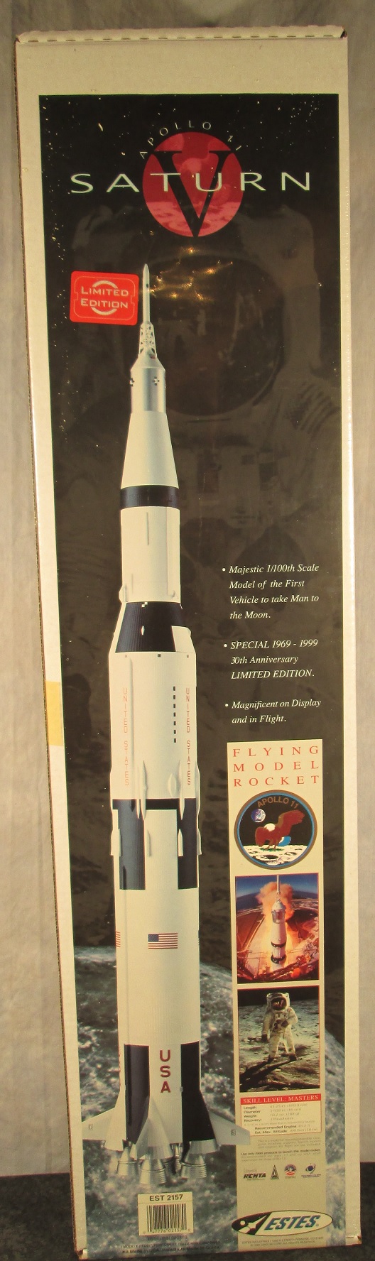 Estes #2157 NASA 30th Anniversary Apollo Saturn V Flying Rocket Kit 