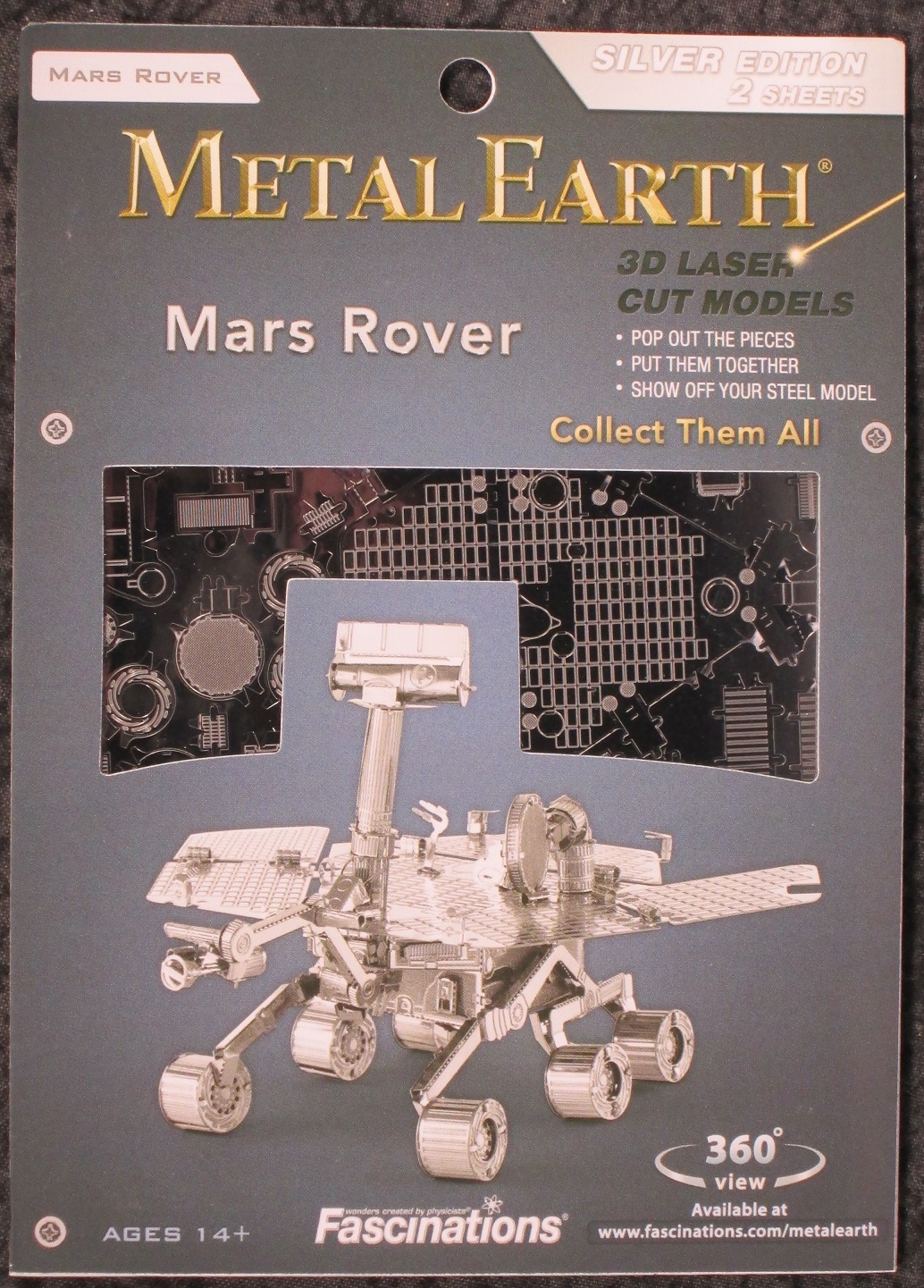Mars Rover 3D Laser Cut Metal Model Metal Earth Fascinations NASA 