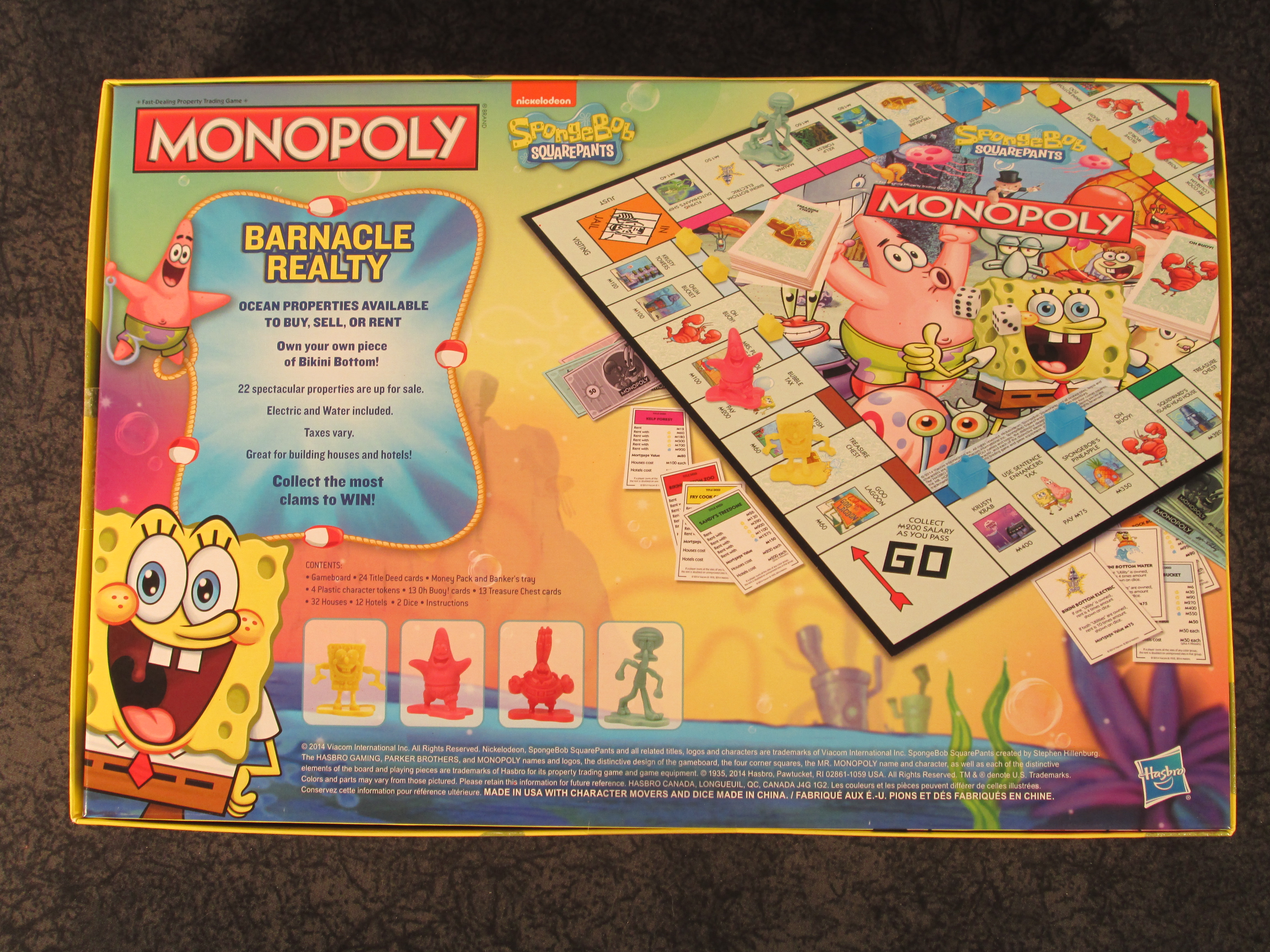 RARE Sponge Bob Square Pants Monopoly completo ottime condizioni HASBRO 2011 