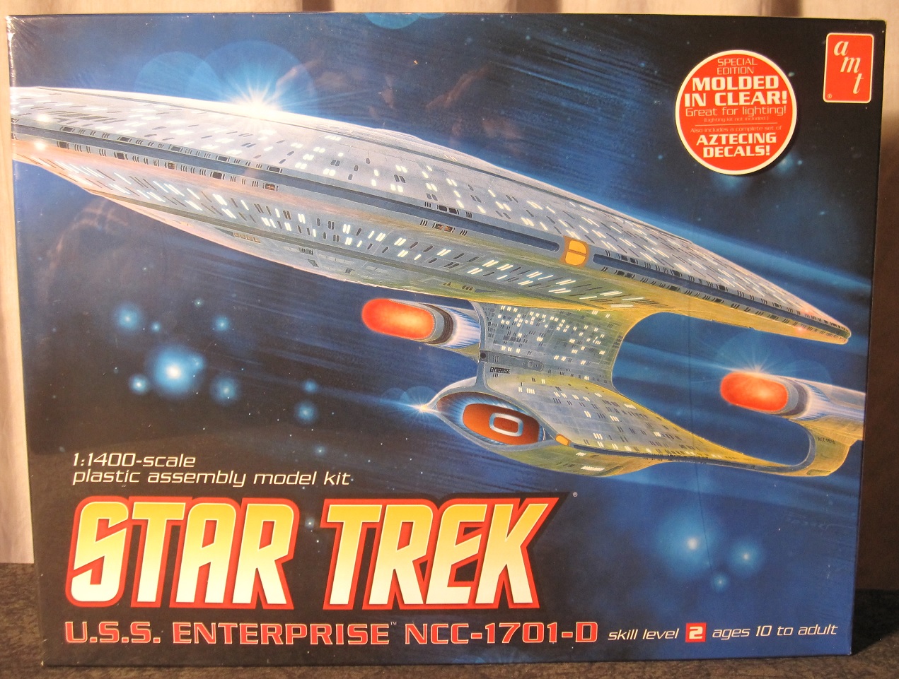 Star Trek 1/1400 USS Enterprise 1701 D Forward Windows Clear Resin For AMT New 