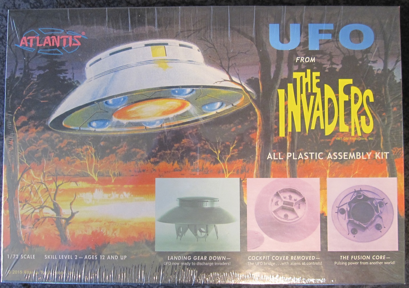 1996 UFO Unidentified Flying Object Monogram Model Kit The Invaders Scale 1/72 for sale online 