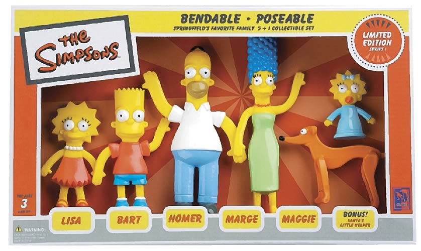 Simpsons Limited Edition Bendable Family Figure Set 