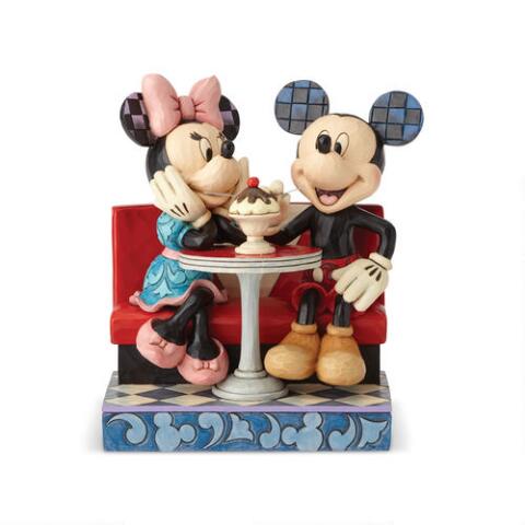 Disney Traditions Jim Shore Mickey and Minnie at Soda Shop Figure 