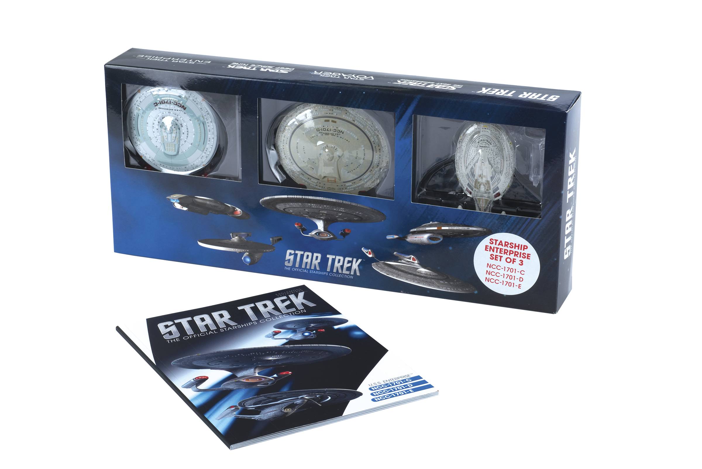 Star Trek Starships Enterprise C,D,E Set w/ Special Magazines 
