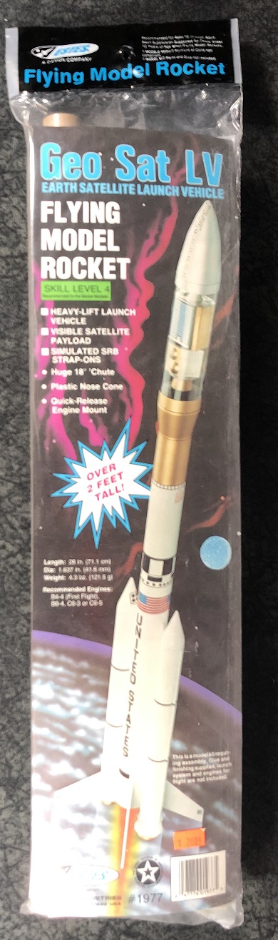 Estes #1977 Geo Sat LV Earth Satellite Launch Vehicle Flying Rocket Kit 