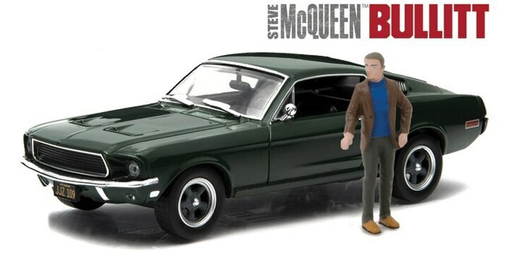 Bullitt 1:43 scale 1968 Mustang GT Fastback with Steve McQueen Figure 