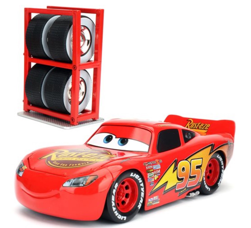 Disney-Pixar Cars 1:24 Lightning McQueen Die-Cast Vehicle w/ Spare Tire Rack 