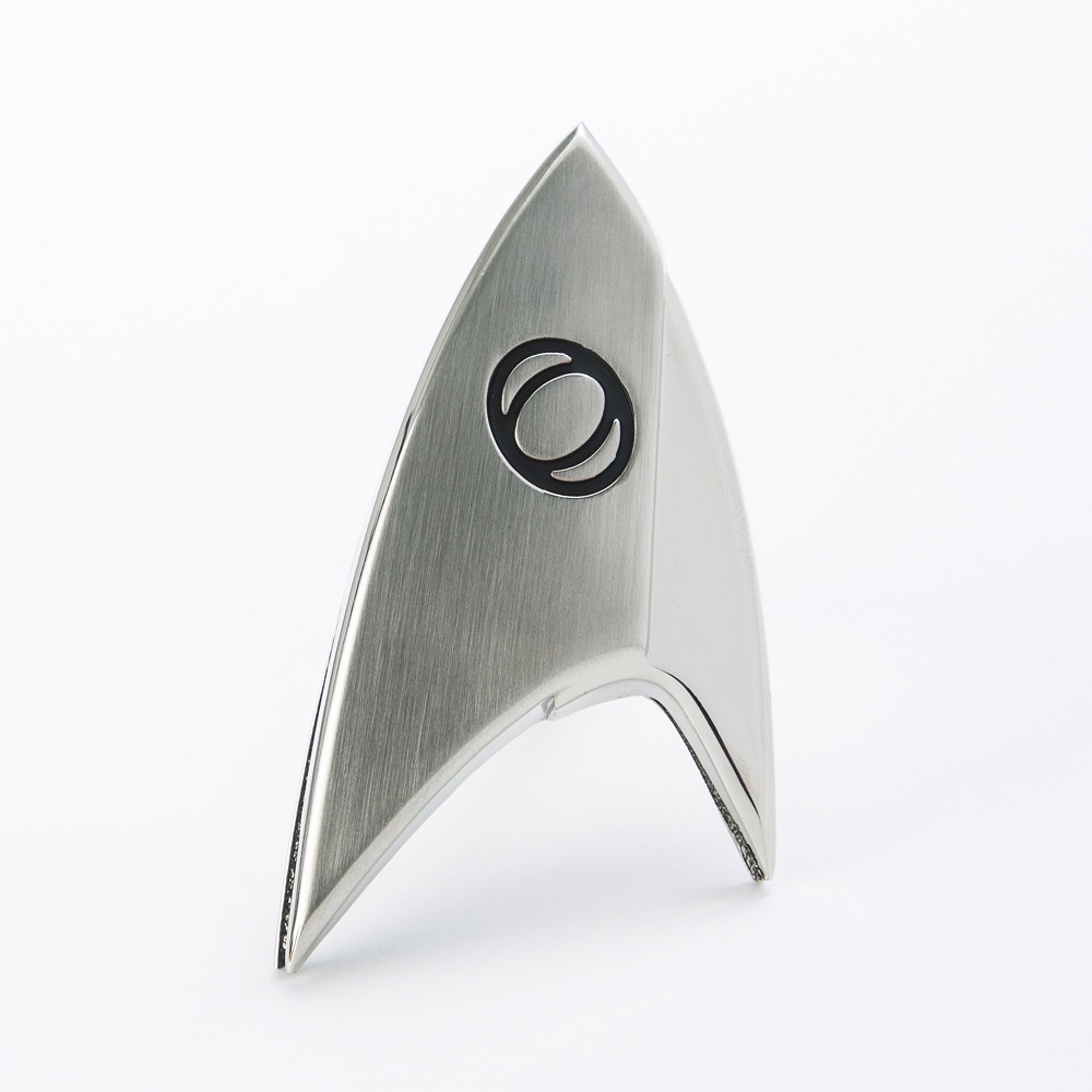Star Trek Discovery QMX Metal SCIENCE Insignia Badge Replica NEW IN STOCK 