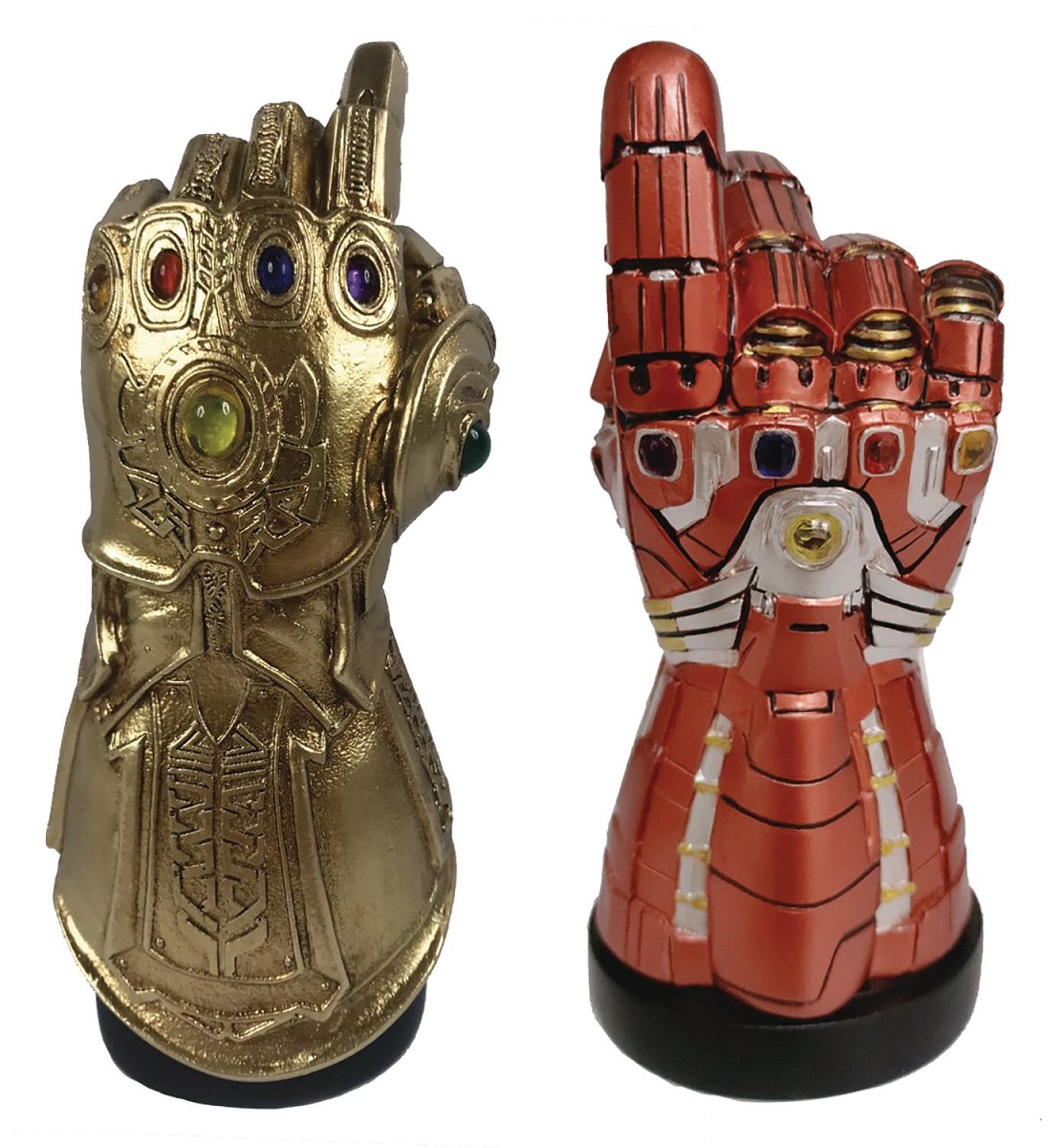 Marvel Avengers Endgame SDCC 2020 Light-up Infinify and Nano Gauntlet Desktop Statue Set 