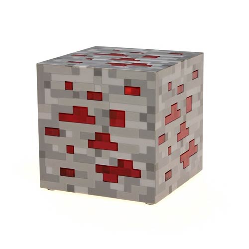 Think Geek Minecraft Light Up Redstone Ore Statue Tgk 1811