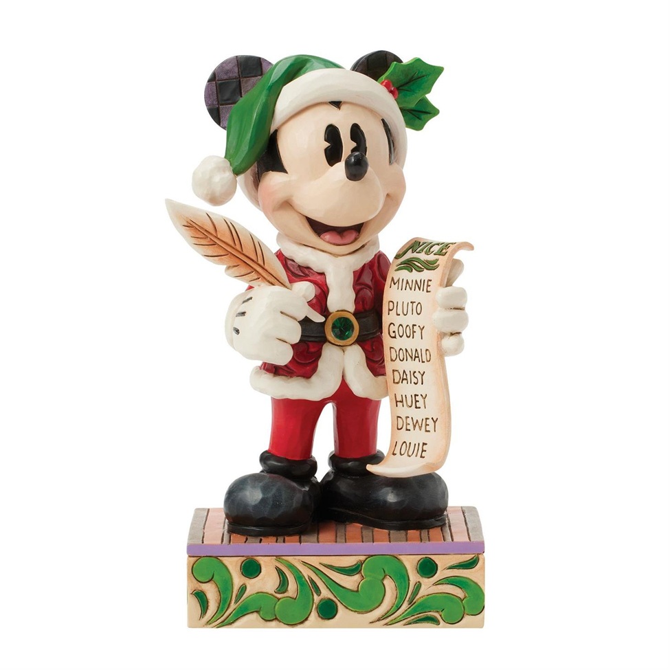 Disney Traditions Jim Shore Santa Mickey w/List 