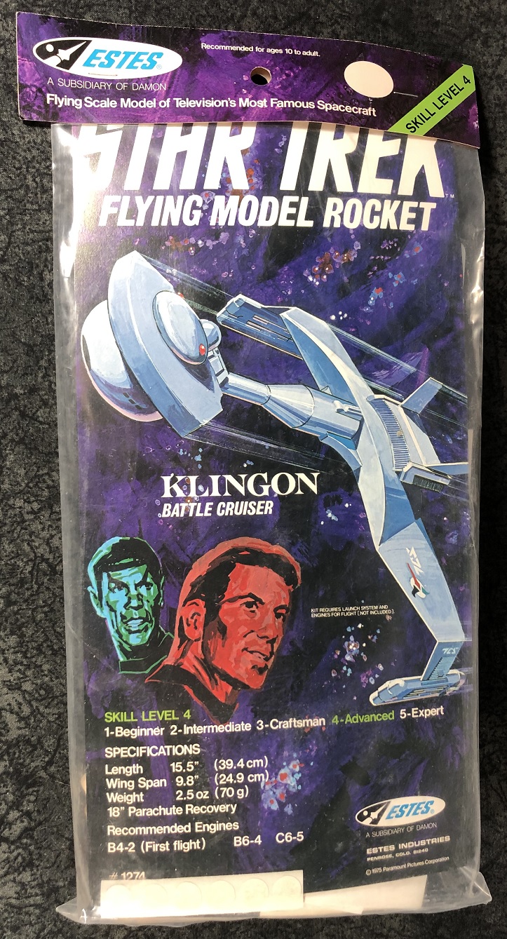 Estes #1274 Star Trek Klingon Cruiser Flying Rocket Kit 