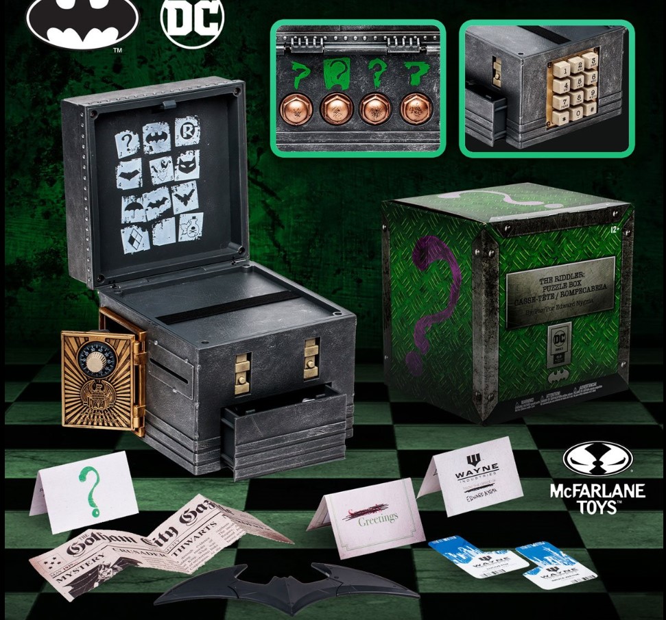 DC Collectibles - Batman The Riddler Puzzle Box by Edward Nygma Prop ...