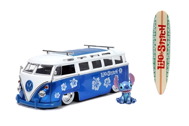 Disneys Lilo & Stitch 1:24 Volkswagen T1 Bus Die-Cast Vehicle w/ Stitch Figure 