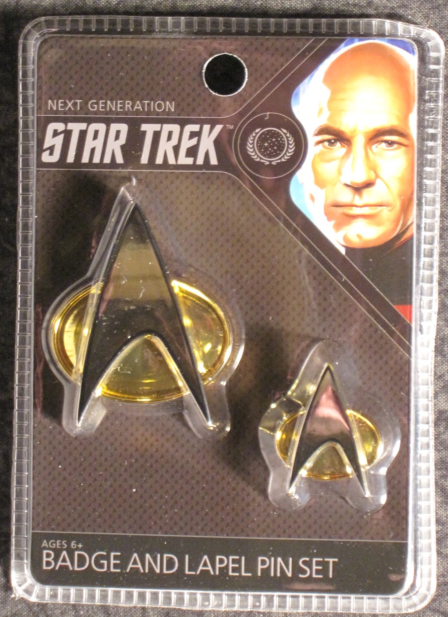 Quantum Mechanix Star Trek Next Generation Communication Badge And Lapel  Pin Replica Set #QMX-31B
