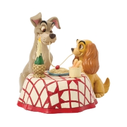 Disney Traditions Jim Shore Lady and the Tramp Spaghetti Scene Figure 