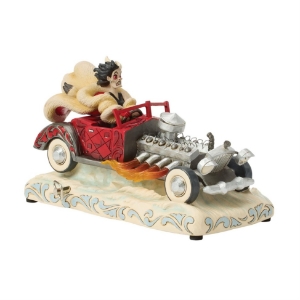 Disney Traditions Jim Shore Musical Cruella de Vil Car 