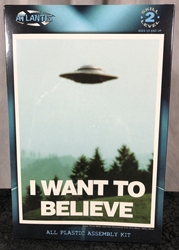 I Want to Believe UFO Lighted Plastic Model Kit 