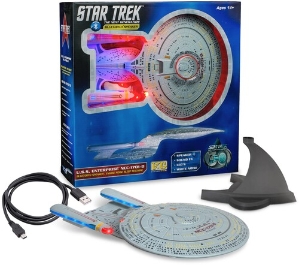 Star Trek TNG U.S.S. Enterprise NCC-1701-D Light-up Model w/ Bluetooth Speaker 