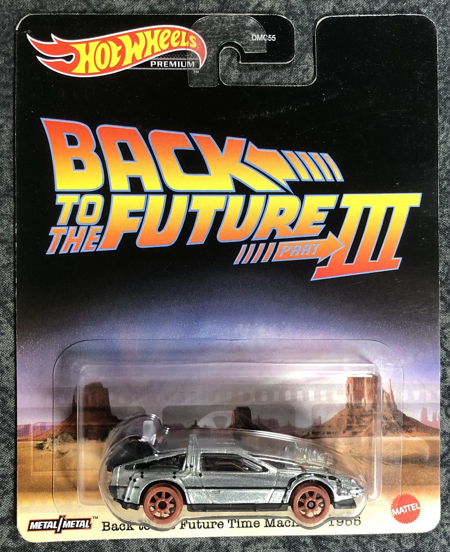 Hot Wheels - Back to the Future III Delorean on Rails Die-Cast Vehicle #HOT -55C64
