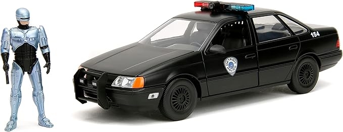 RoboCop 1:24 Scale 1986 Ford Taurus Police Cruiser Die-Cast Vehicle w/ RoboCop Figure 