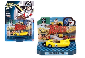 Speed Racer 1:64 Shooting Star #9 die cast vehicle with Collectible Tin 