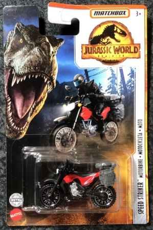 Jurassic World Matchbox Speed Striker Motorbike Die-cast vehicle 