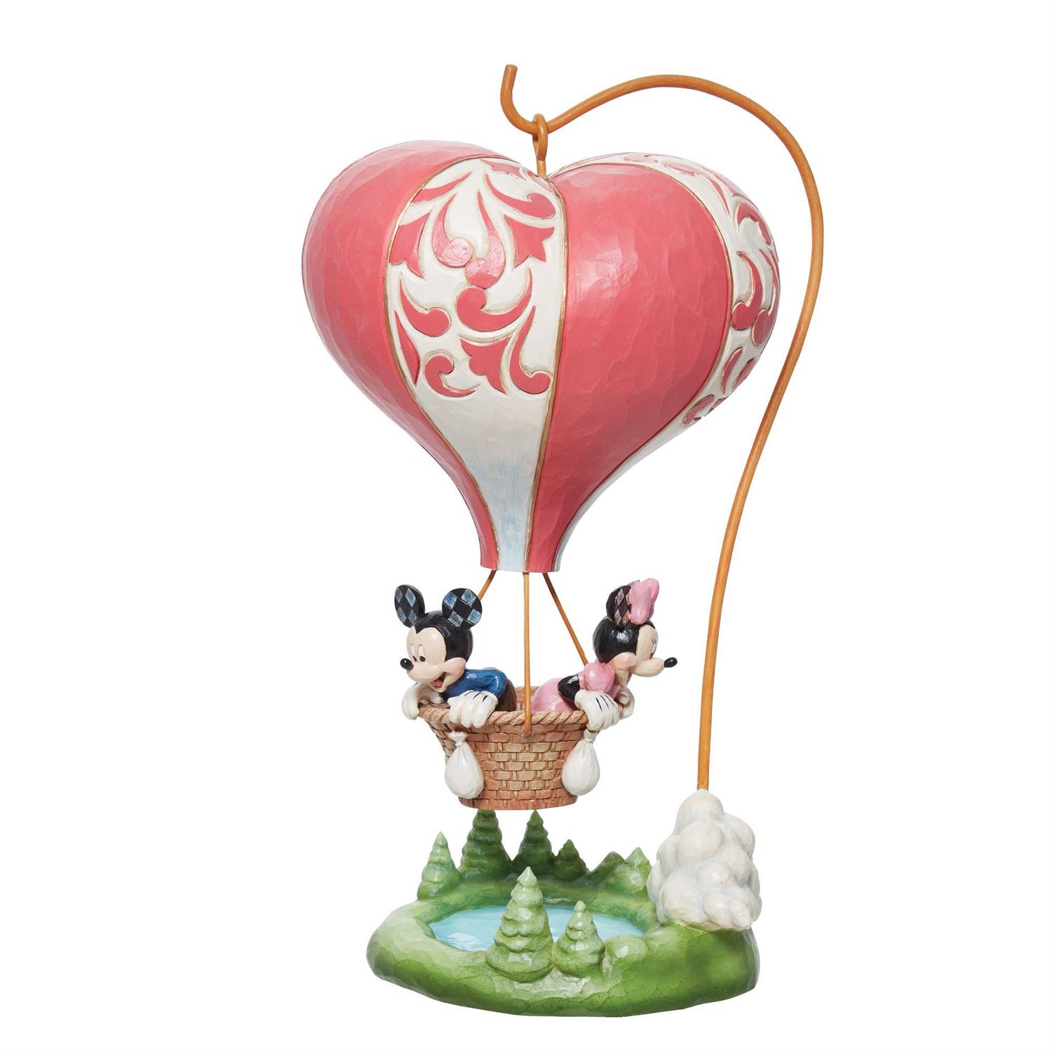 Jim Shore Disney Traditions Mickey Minnie in Hot Air Balloon 