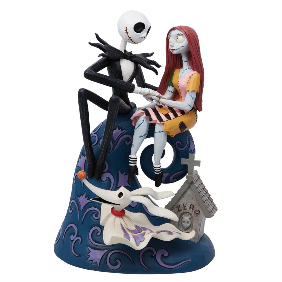 Disney Traditions Jim Shore Nightmare Jack Sally & Zero on Hill Figure 