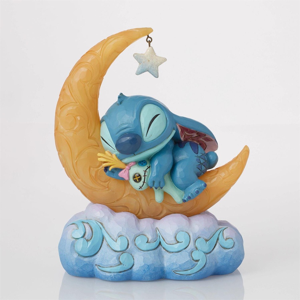 Disney Traditions Jim Shore Stitch Scrump on Moon Nightlight 