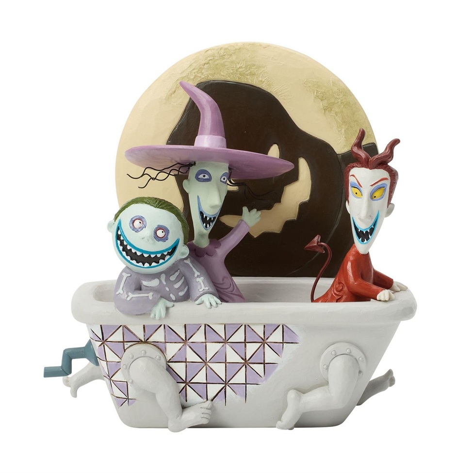 Disney Traditions Jim Shore Nightmare Lock Shock Barrel in Tub Figure 