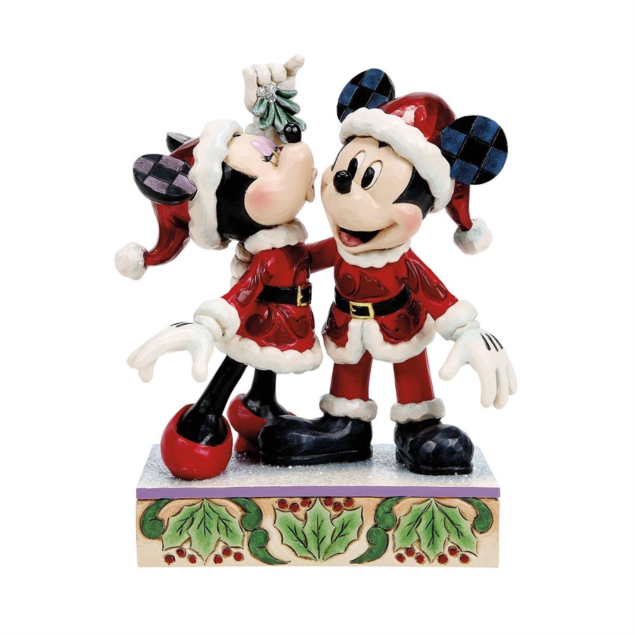Disney Traditions Jim Shore Mickey Minnie Mistletoe 