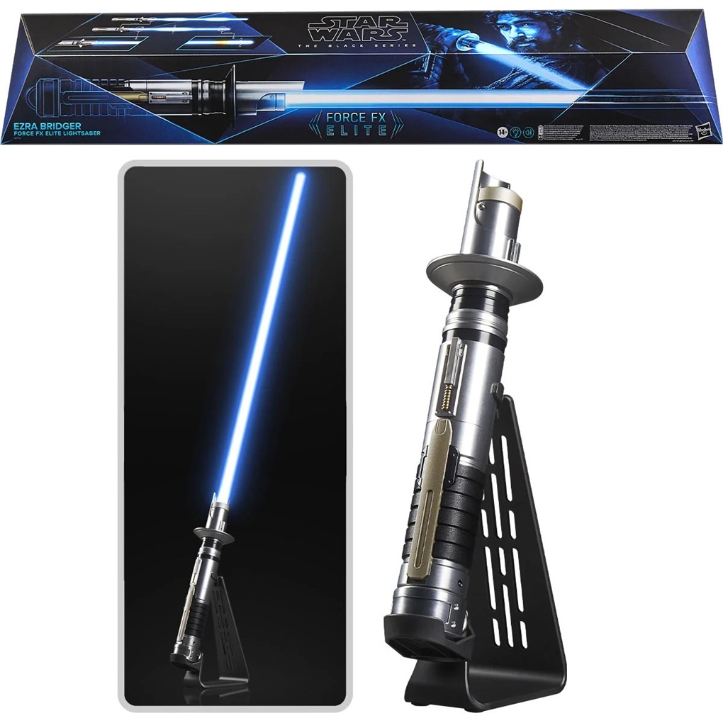 Star Wars Ahsoka Black Series Elite Force FX Ezra Bridger Blue Lightsaber Prop Replica 