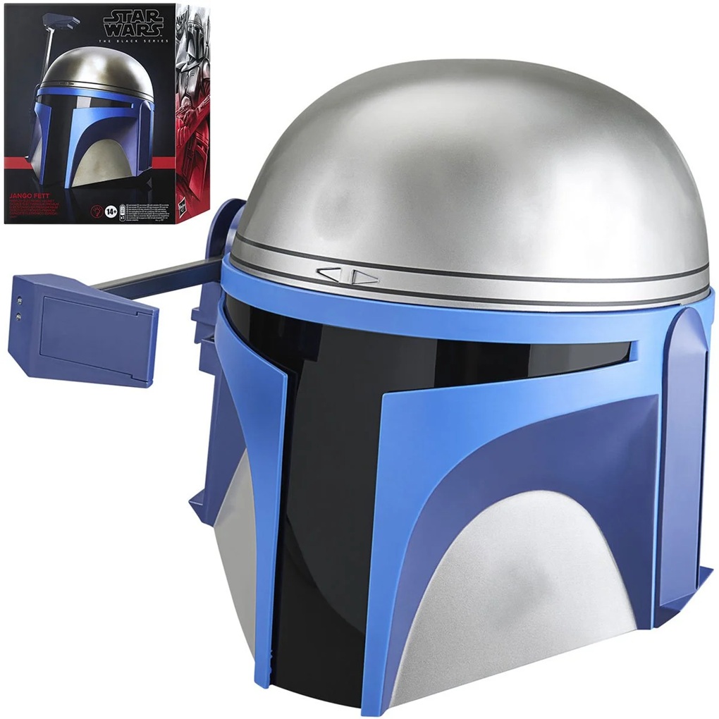 Star Wars Attack of the Clones Black Series Jango Fett Mandalorian Electronic Helmet Prop Replica 