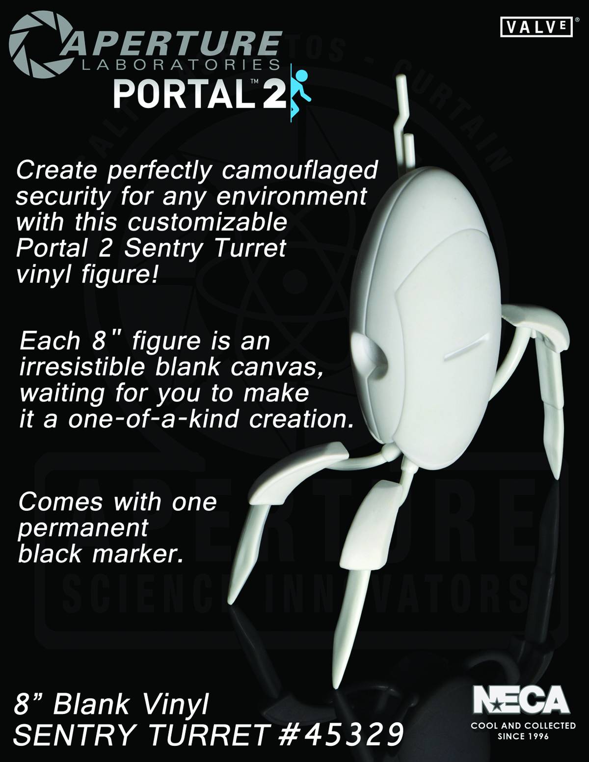 Portal 2 Create-Your-Own Sentry Turret Replica 